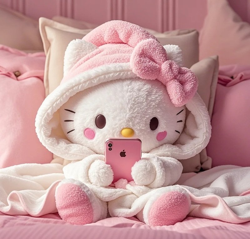 Avatar hello kitty cute màu pastel