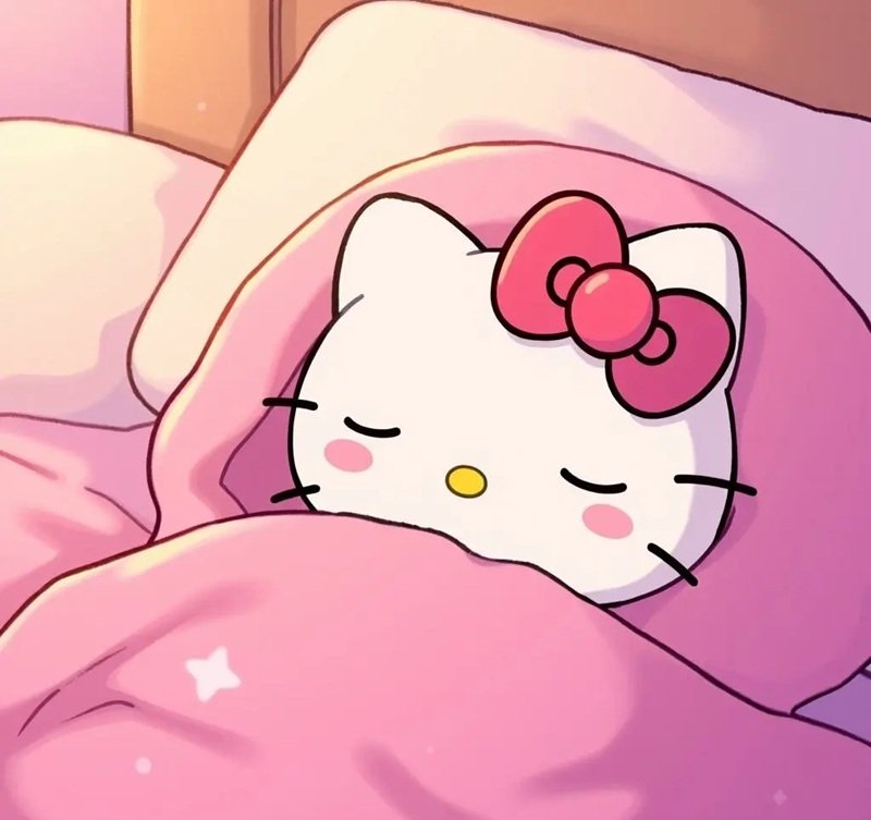 Avatar cute hello kitty màu hồng