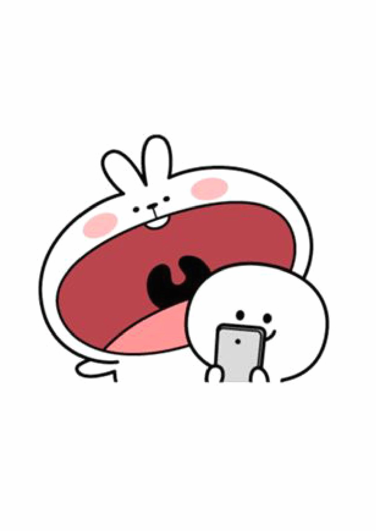 Ảnh Thỏ Chibi Cắn Đầu đáng yêu