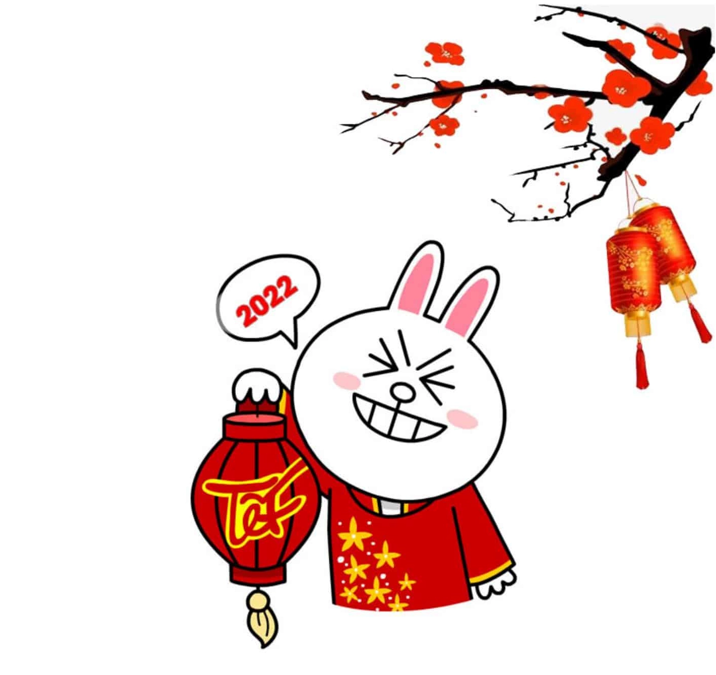 Ảnh thỏ chibi tết ngộ nghĩnh
