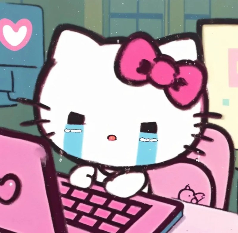 Avatar Hello Kitty buồn làm ảnh đại diện