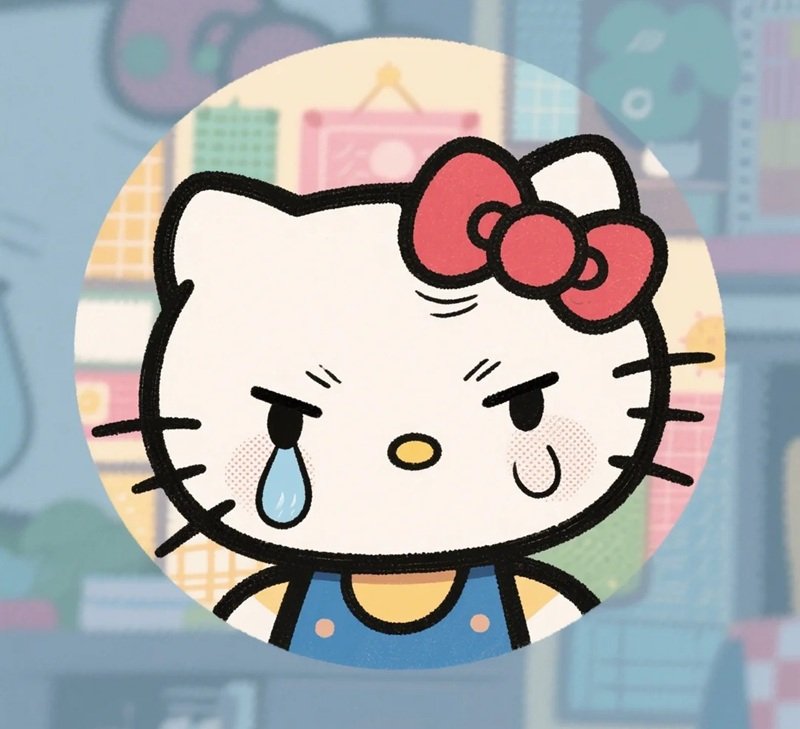 Hello Kitty buồn cute làm avatar