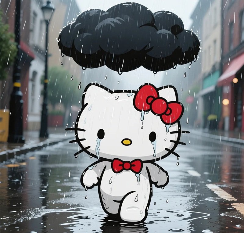 Avatar Hello Kitty buồn tâm trạng