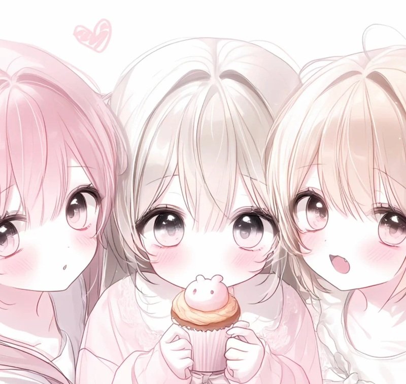Avatar nhóm 3 người cute cho bạn thân