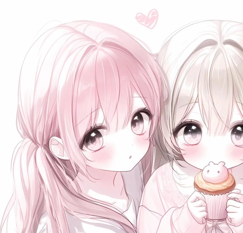 Avatar nhóm 3 người cute anime đẹp