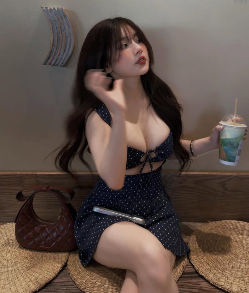 Hình gái xinh phong cách ngọt ngào đáng yêu
