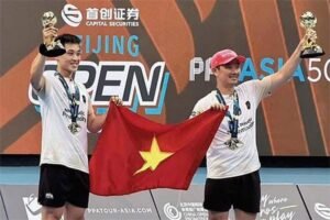 Cặp đôi Việt Nam bảo vệ thành công ngôi vương trên đất Trung Quốc