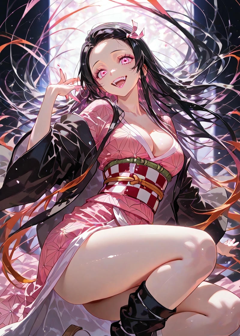 Dáng Nezuko sexy mê hoặc