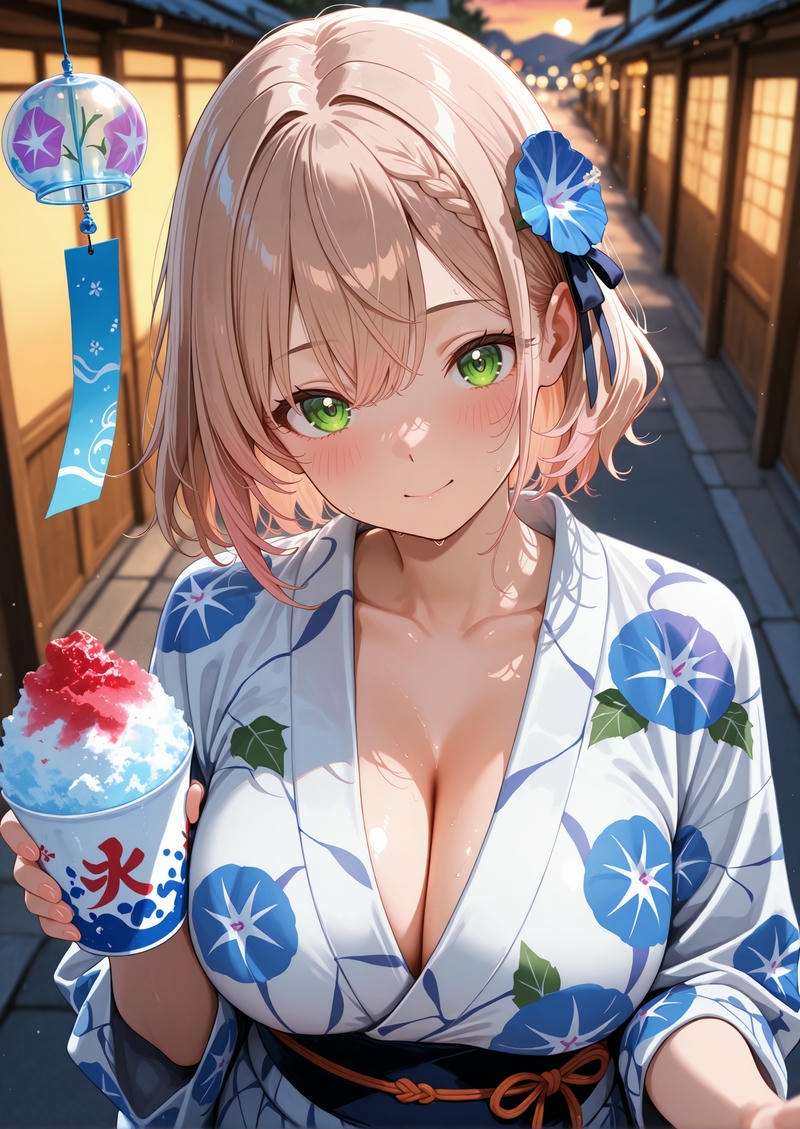 Hình anime ngực lớn thể hiện hình thể đầy đặn