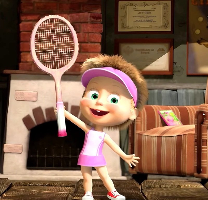 Masha cute với biểu cảm đáng yêu