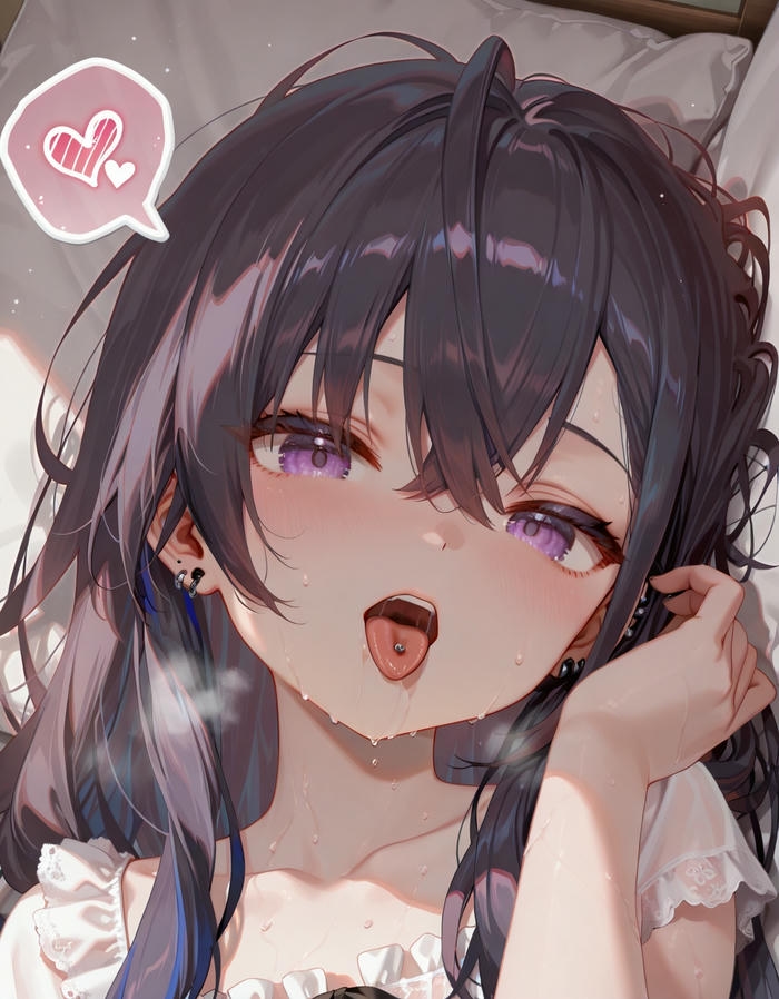 Ảnh anime lè lưỡi khoe đường nét cuốn hút tinh tế