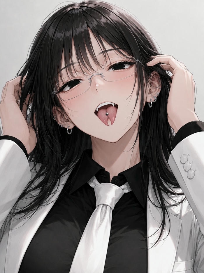 Ảnh anime lè lưỡi thể hiện phong cách gợi tình rạng rỡ