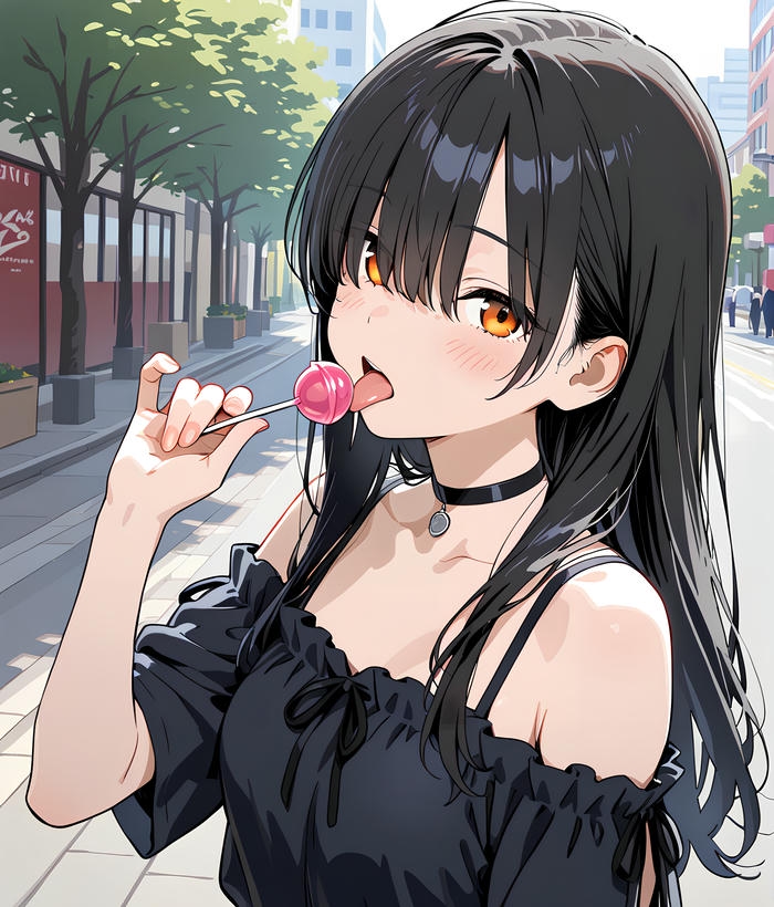 Ảnh anime lè lưỡi toát lên dáng vẻ mọng mẩy rạng rỡ