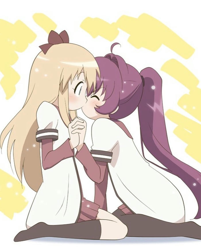 Ảnh hôn nhau anime mang phong cách lãng mạn
