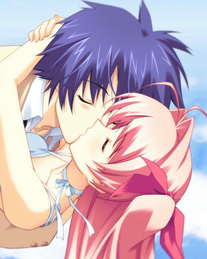Ảnh hôn nhau anime mang sắc thái ngọt ngào