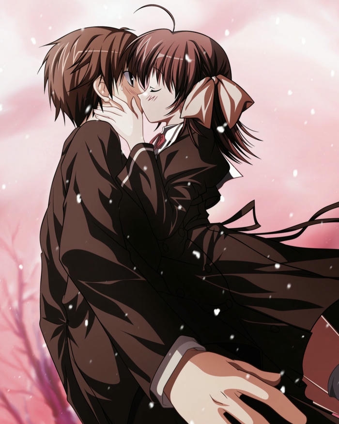 Ảnh hôn nhau anime thể hiện sự thân mật