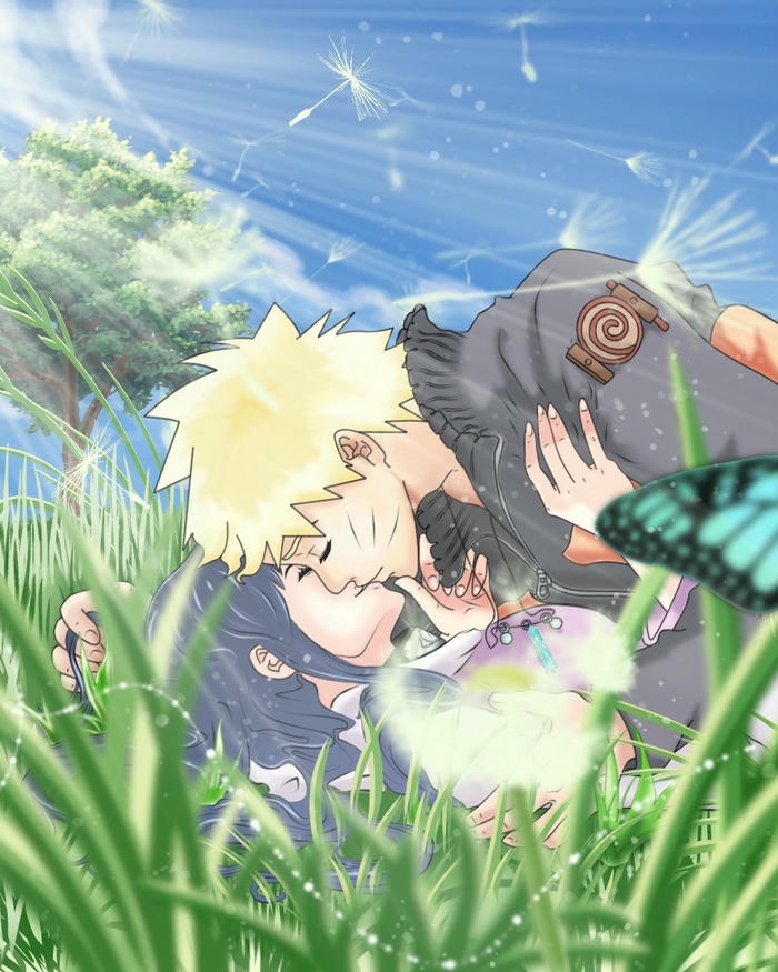 Ảnh hôn nhau anime với phong cách dễ thương