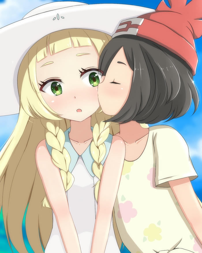 Hình anime hôn nhau với biểu cảm ngọt ngào