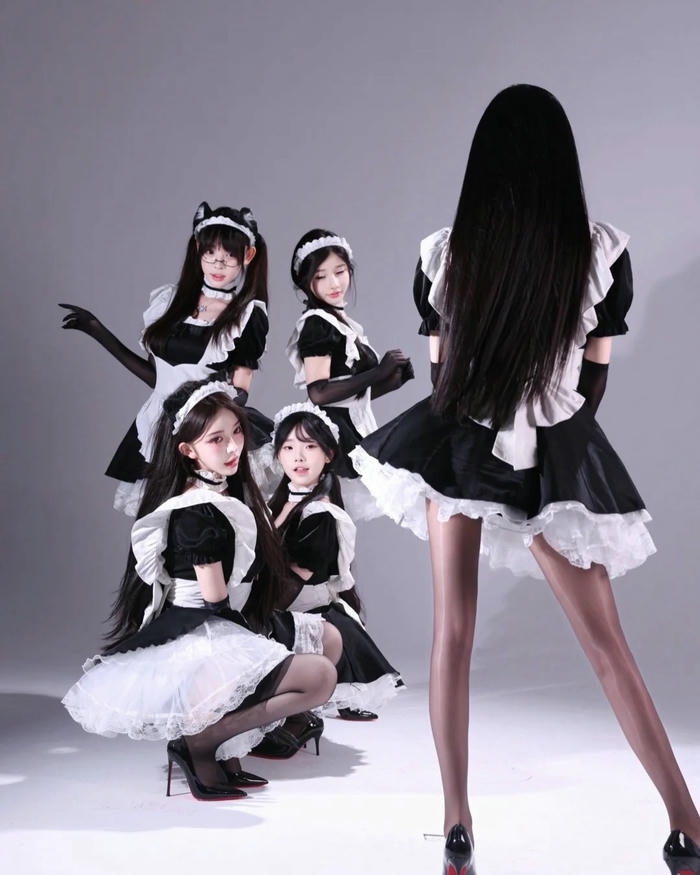 Maid cosplay mang thần thái duyên dáng tự nhiên