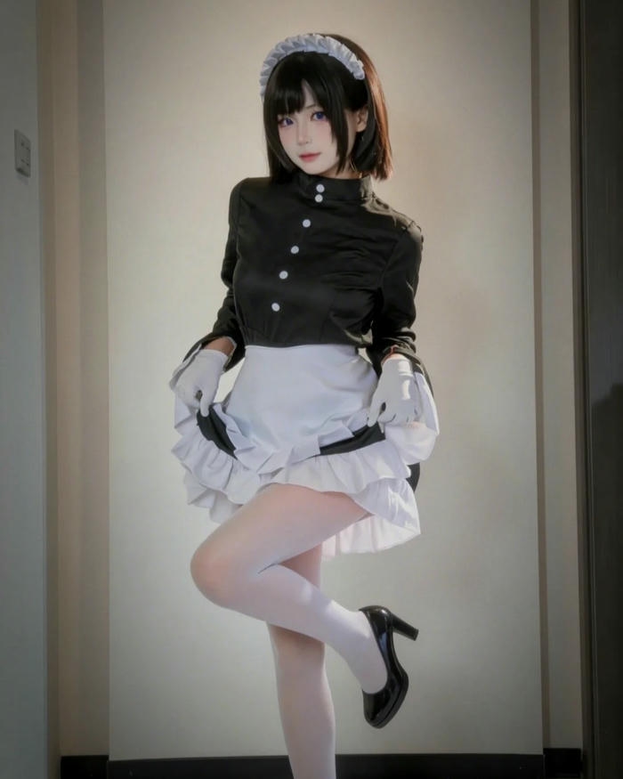 Maid cosplay mang thần thái nổi bật duyên dáng