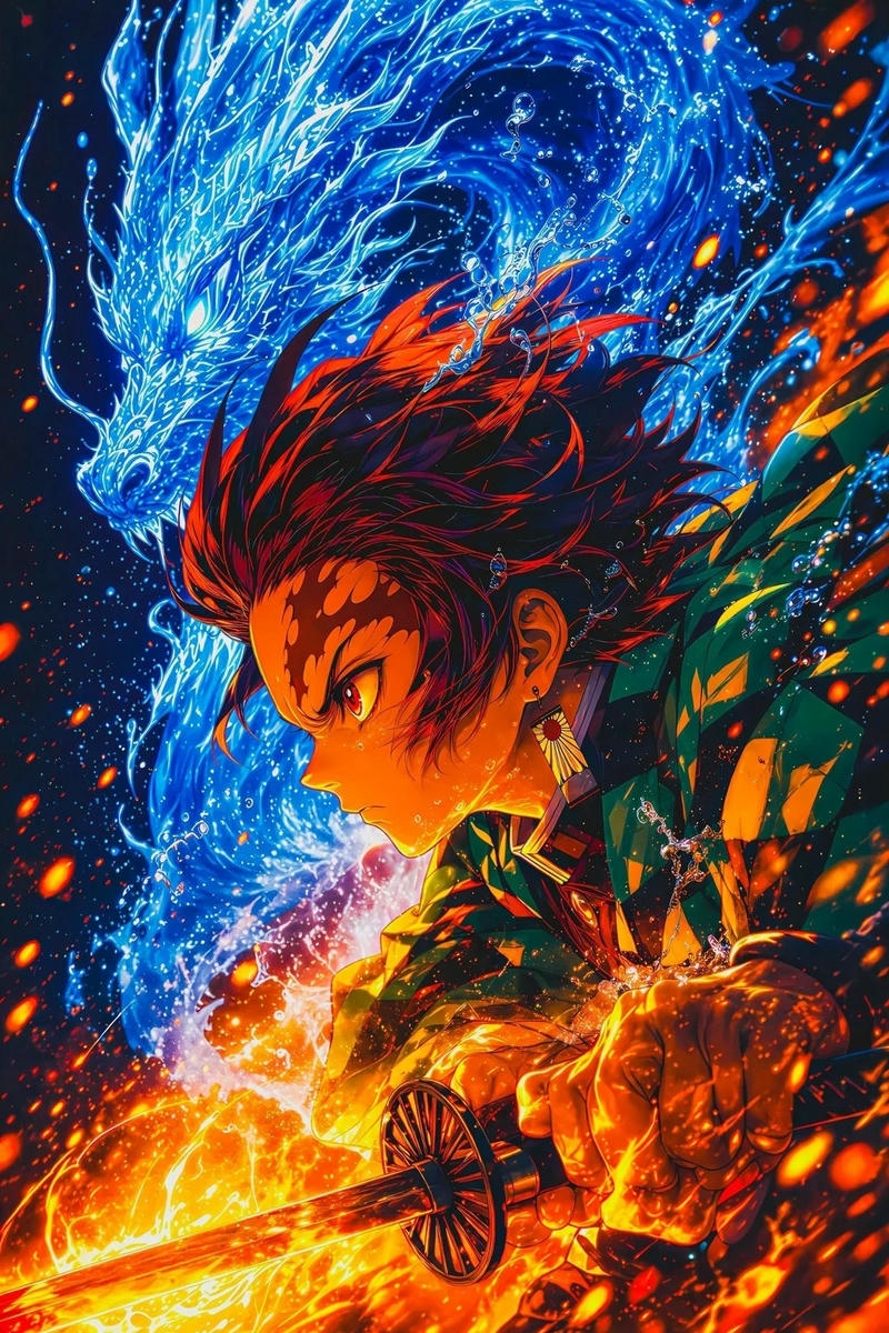 Ảnh anime thanh gương diệt quỷ mang diện mạo sinh động
