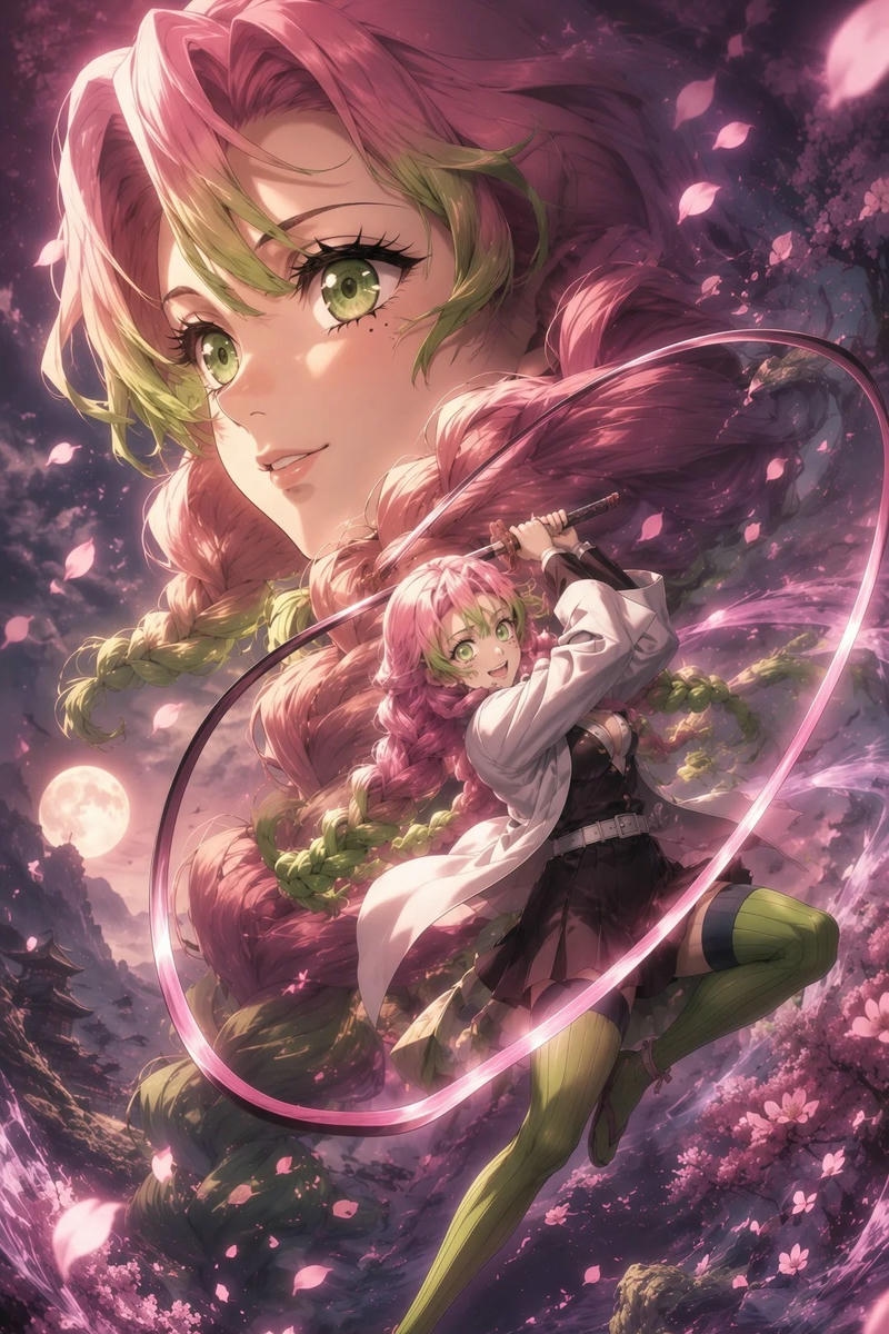 Ảnh anime thanh gương diệt quỷ với phong thái nổi bật