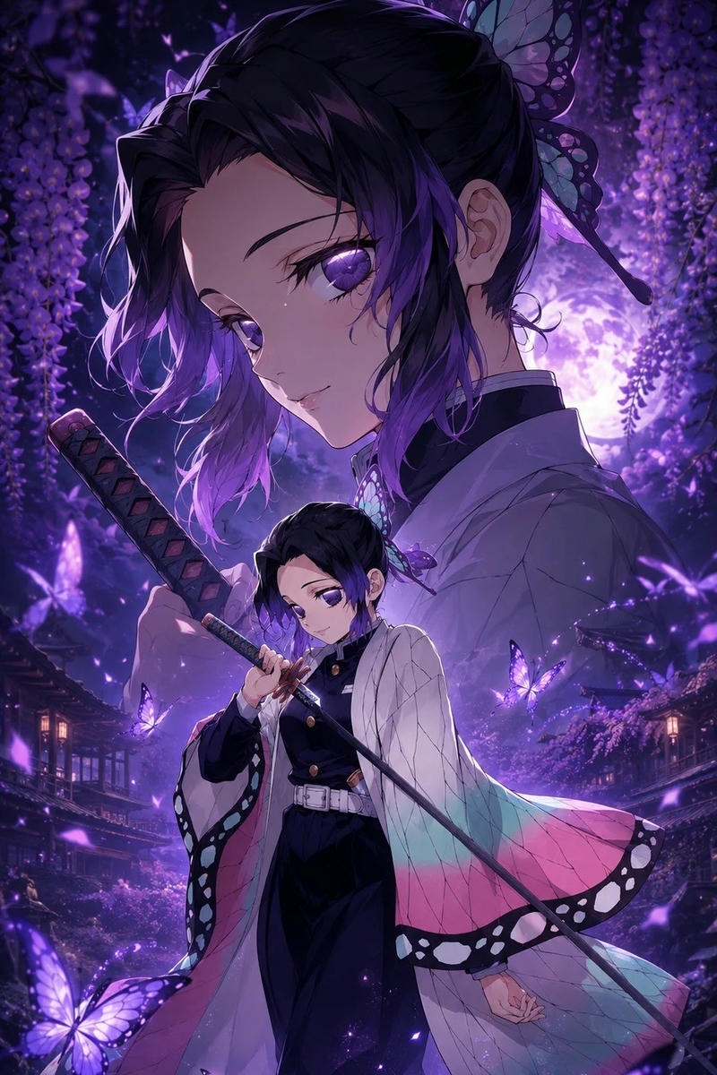 Ảnh anime thanh gương diệt quỷ với tạo hình hài hòa