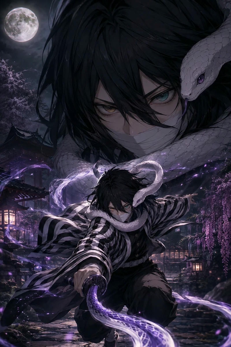 Hình anime Thanh Gươm Diệt Quỷ với tạo hình đẹp